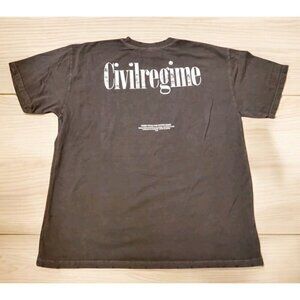 Civil Regime Shirt Mens Sz XXL Distressed Hems Dark Gray Oversized Only 500 made